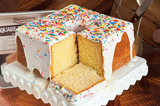 Moist Yellow Birthday Cake with Vanilla Icing