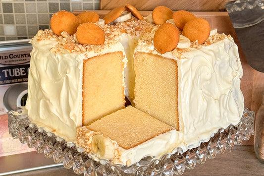 Mile High Banana Pudding Pound Cake