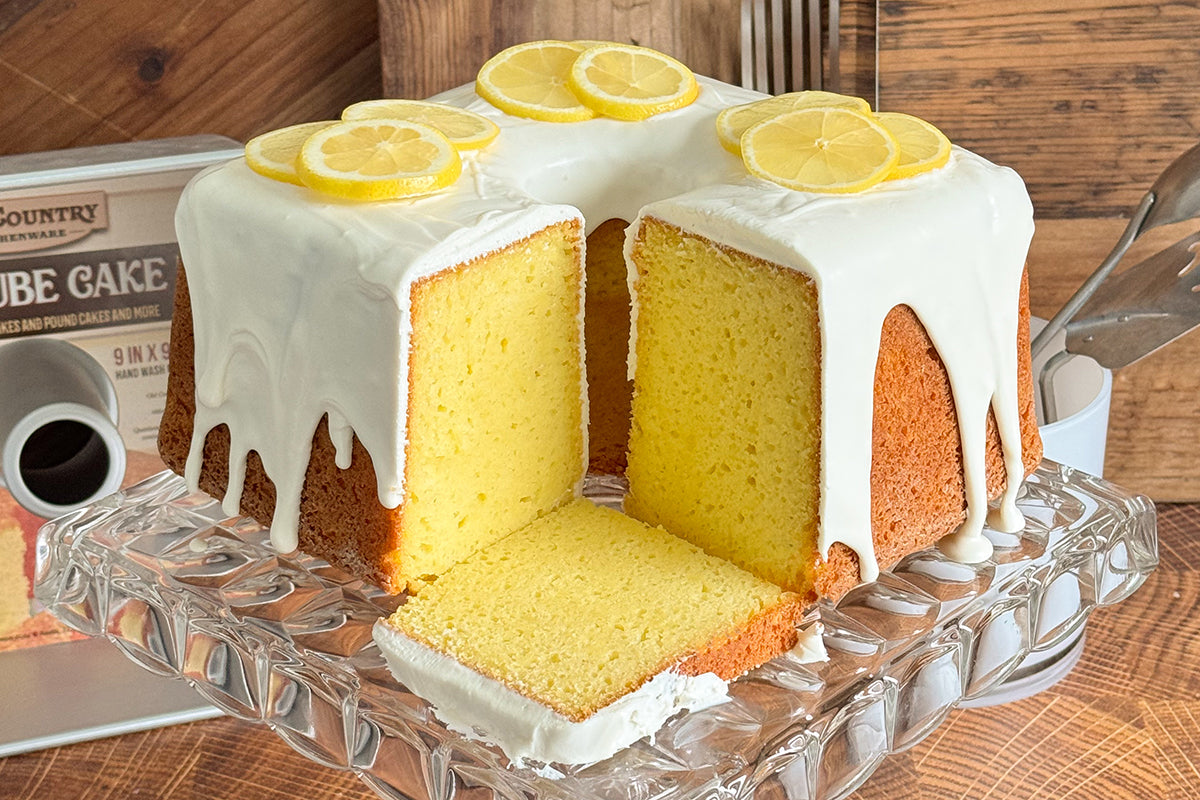 Mile High Strawberries and Cream Pound Cake Old Country Kitchenware