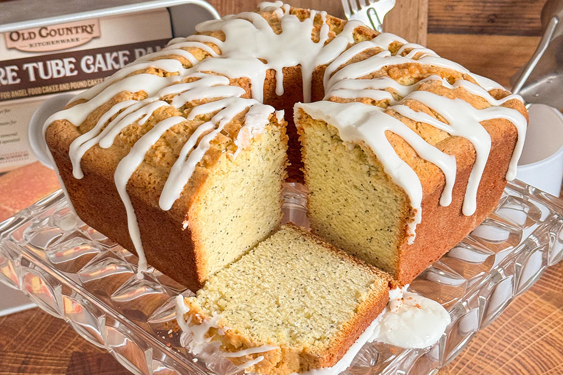 Mile High Lemon Poppyseed Pound Cake