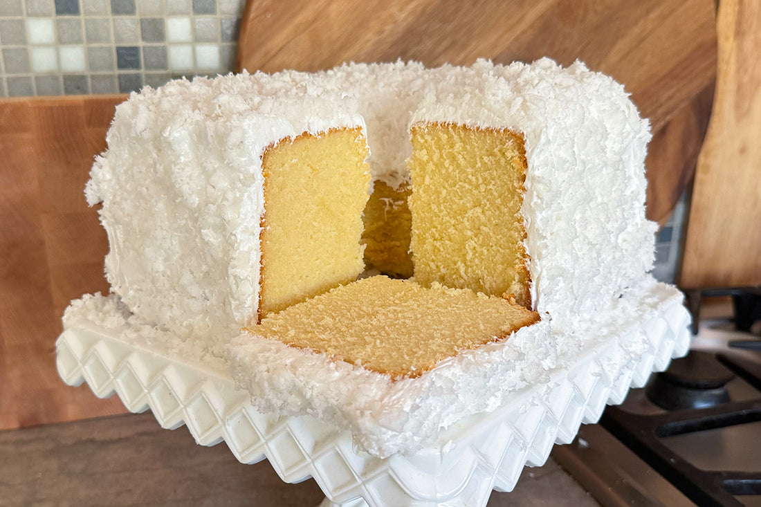 Mile High Old Fashioned Coconut Pound Cake