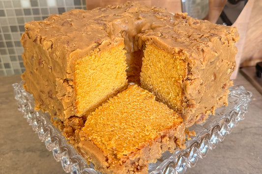 Mile High Sweet Potato Praline Pound Cake