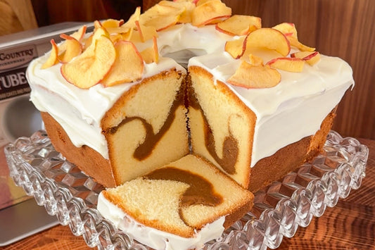 Mile High Apple Butter Swirl Pound Cake
