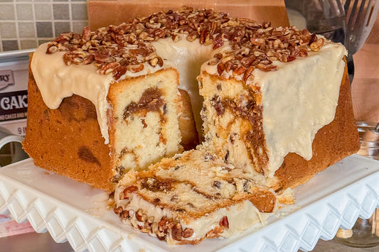 Mile High Butter Pecan Pound Cake