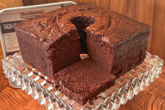Mile High Chocolate Powdered Sugar Pound Cake
