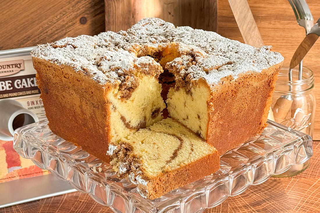 Mile High Cinnamon Crumb Pound Cake
