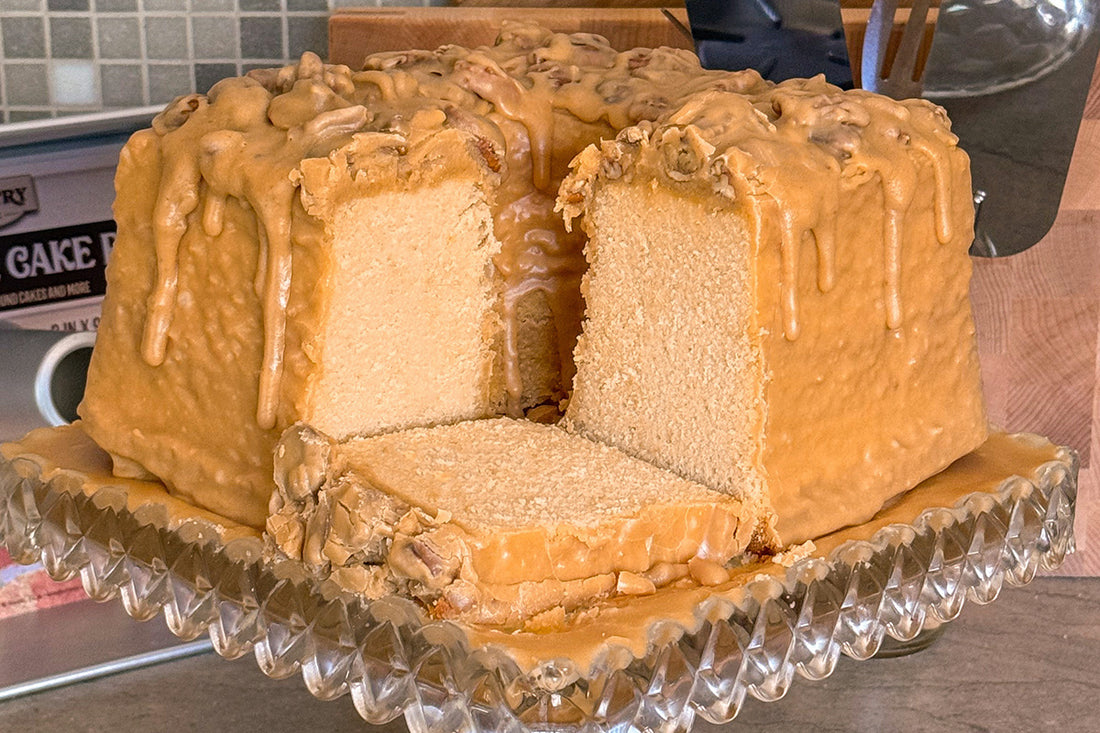 Mile High Maple Pecan Pound Cake