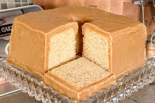 Mile High Peanut Butter Pound Cake