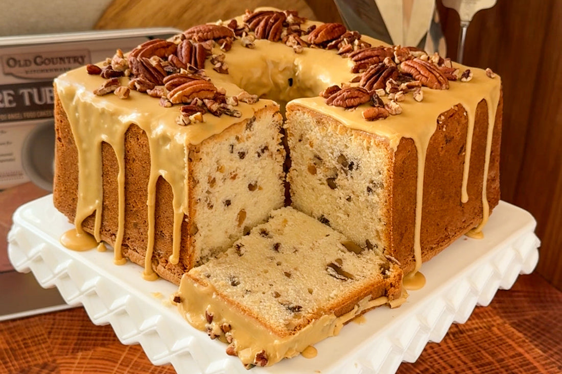 Mile High Pecan Cream Cheese Pound Cake
