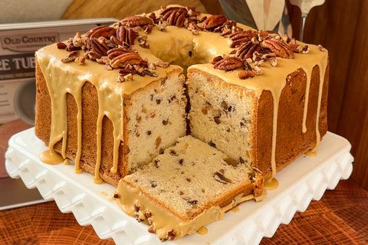 Mile High Pecan Cream Cheese Pound Cake