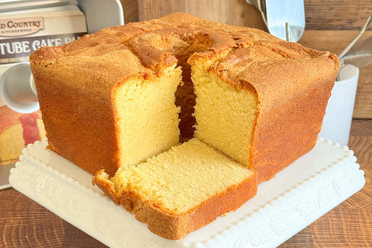 Mile High Powdered Sugar Pound Cake