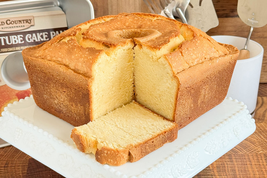 Mile High Sour Cream Powdered Sugar Pound Cake