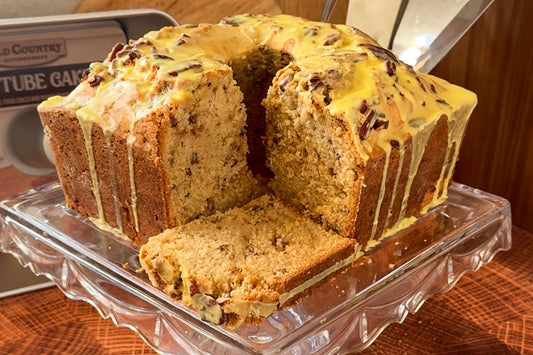 Mile High Sweet Potato Pecan Pound Cake