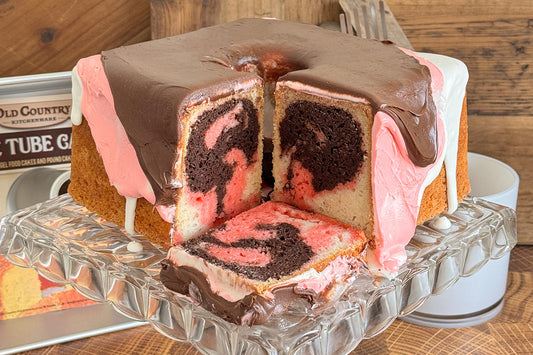 Mile High Neapolitan Boxed Mix Cake