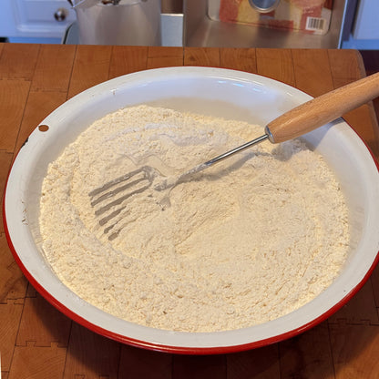 Stainless Steel Mixing Fork with Wood Handle