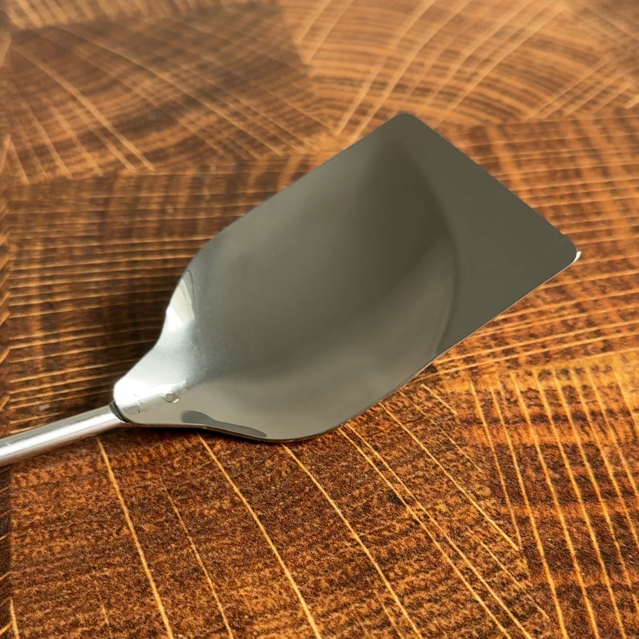 Stainless Steel Scrape Spoon with Wood Handle