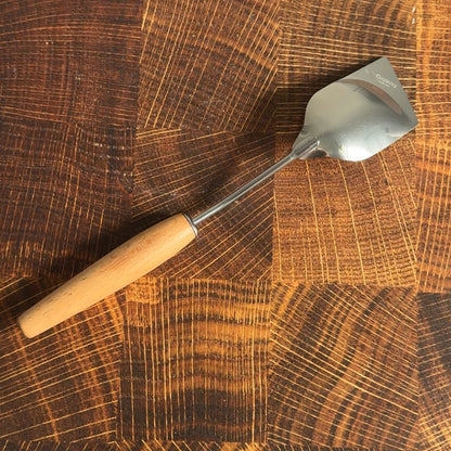 Stainless Steel Scrape Spoon with Wood Handle